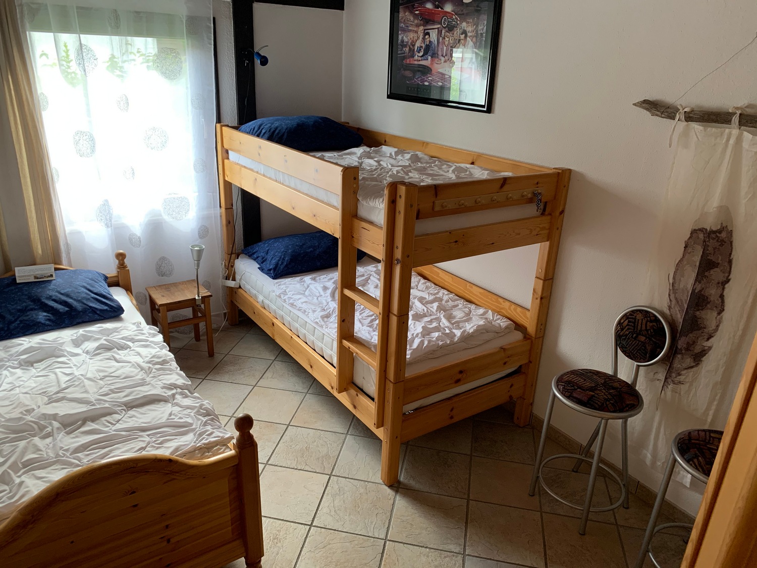 Kinderzimmer:3 Bettzimmer  mit Etagen Bett